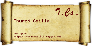 Thurzó Csilla névjegykártya